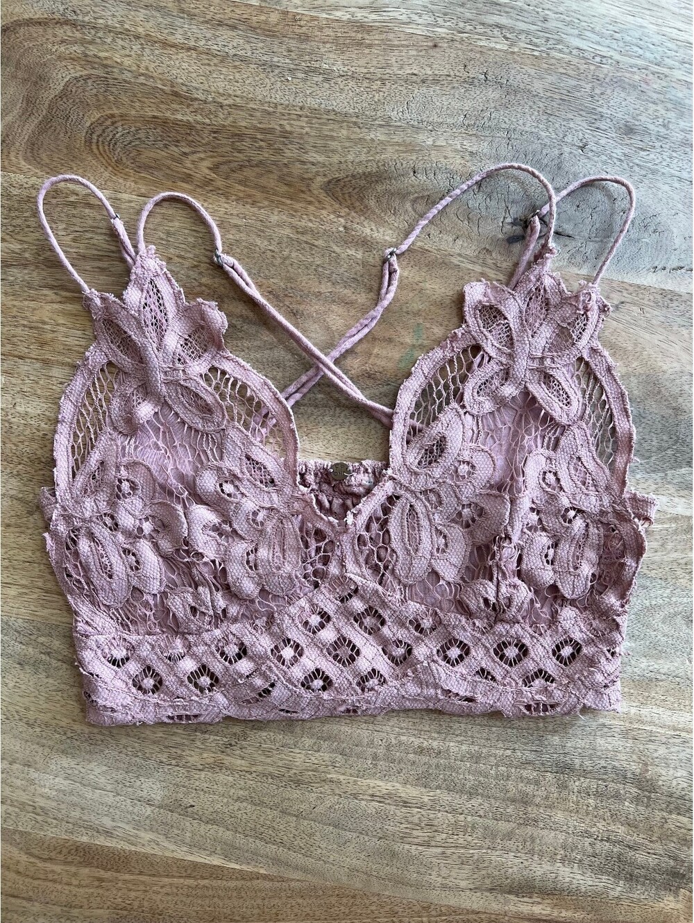 Intimately Free People Adella Bralette Women's Size XS Dusty Rose